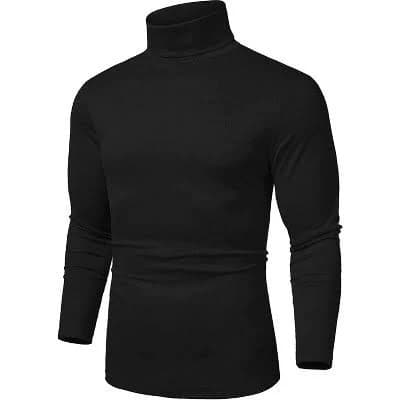 COOFANDY Men's Casual Slim Fit Turtleneck T-Shirt