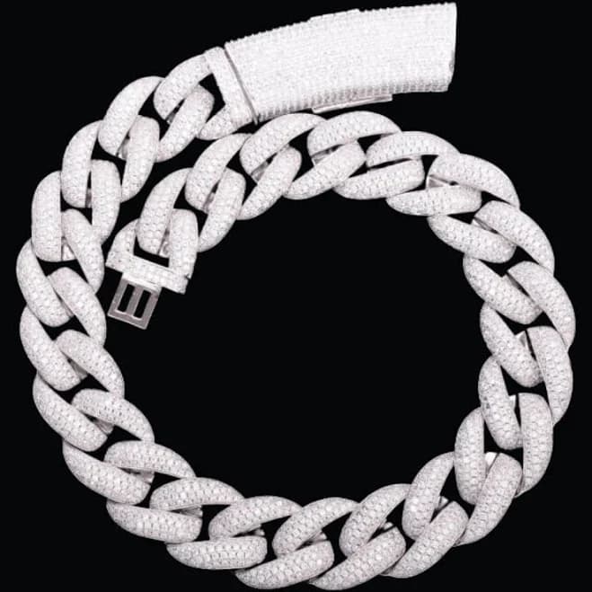 20MM Miami Cuban Iced Out Diamond Necklace Chain