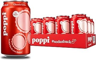 Sparkling Prebiotic Soda Beverage with Apple Cider Vinegar, Seltzer Water and Fruit Juice, Classic Cola Flavor, 12 oz, Pack of 12, Packaging May Vary