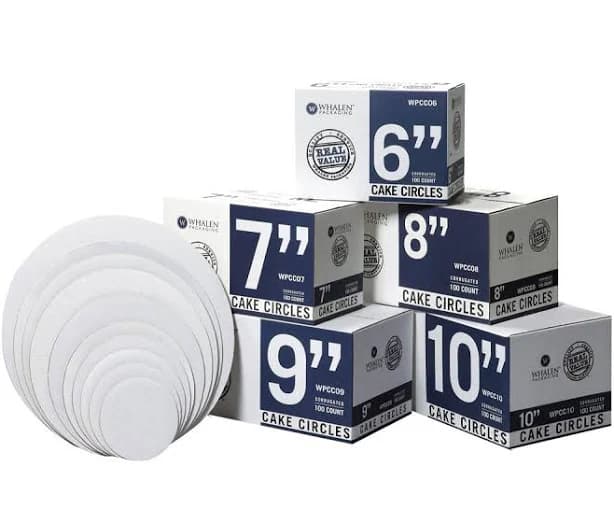 Whalen Packaging White C-Flute Non-Scalloped Cake Circle