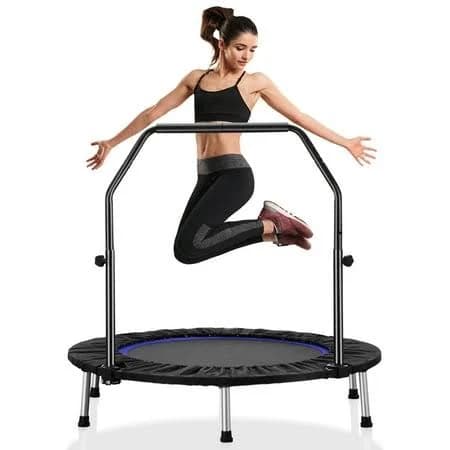 Ainfox Mini Trampoline with Adjustable Handle Bar Fitness Rebounder