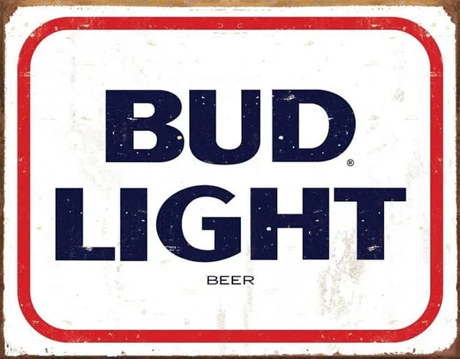 Bud Light Metal Sign