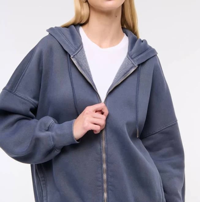 Abercrombie & Fitch Women's Oversized Sunday Hooded Full-Zip