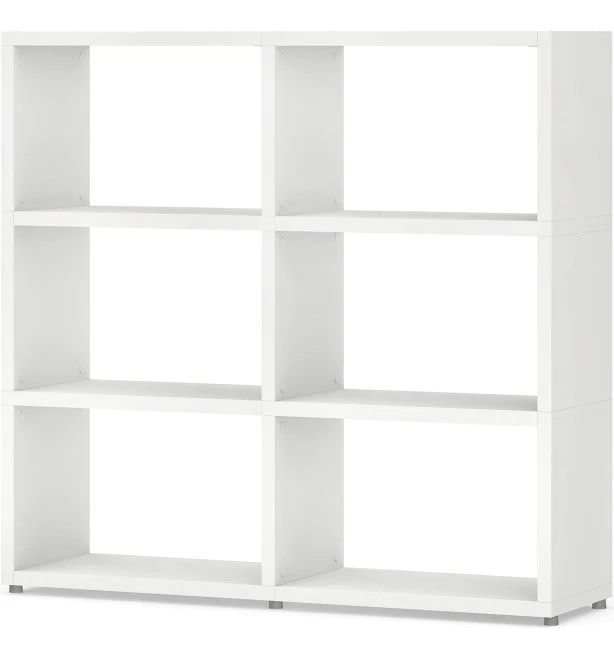 6 Cube Organizer Shelf – Modular, Durable Storage Solution for Home & Office BOON Cube Storage Shelf Rectangular 2x3 White