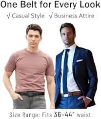 Aini Savoie 2 Pack Ratchet Belt for Men - Mens Belt Leather 1 3/8" for Casual Jeans - Fit 36" to 44" Waist Adjustable, Style S4, 36" to 44" Waist Adjustable : Amazon.sg: Fashion