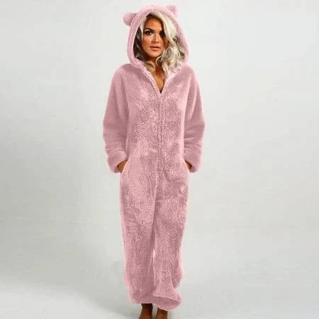 Babysbule Unisex Plush Onesie Hooded Pajamas