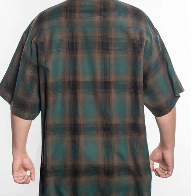 Plaid Short Sleeve Button Up Shirt