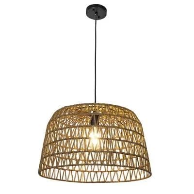 Creative Co-Op Boho Open Weave Ceiling Light