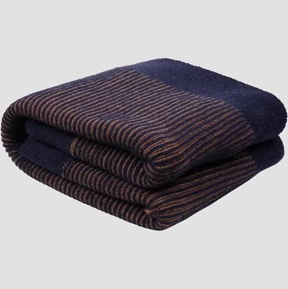 piglet in bed Striped Knitted Throw