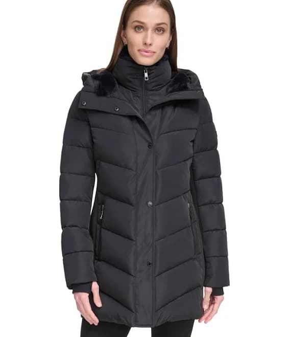 Calvin Klein Women's Hooded Puffer Coat