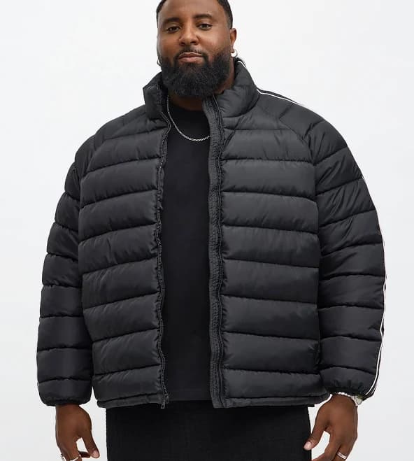 Fashion Nova Men's Relaxed Hittin' The Field Puffer Jacket
