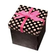 Paper Mart 24ea Pink Polka Dot Box with Ribbon