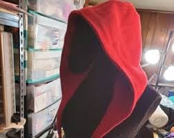 Hooded Fleece Hat With Heart Tails (custom, Made to Order) - Etsy