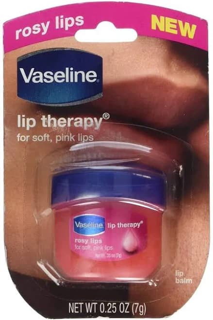 5 Pack Vaseline Rosy Lips Lip Therapy For Soft Pink Lips 0.25oz Each