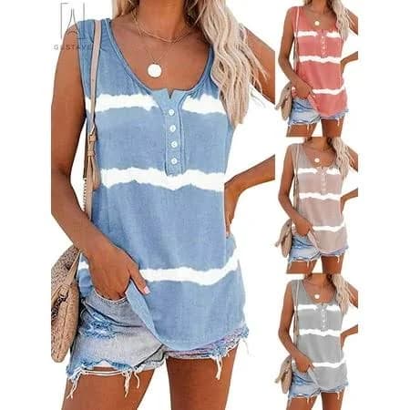 Gustave Women's Sleeveless Tie Dye Tank Tops