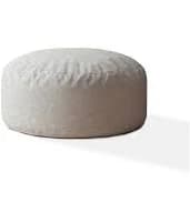 Homeroots 24" Round Abstract Pouf Ottoman
