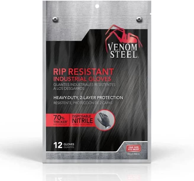 Medline Venom Steel Disposable Two-Layer Nitrile Gloves