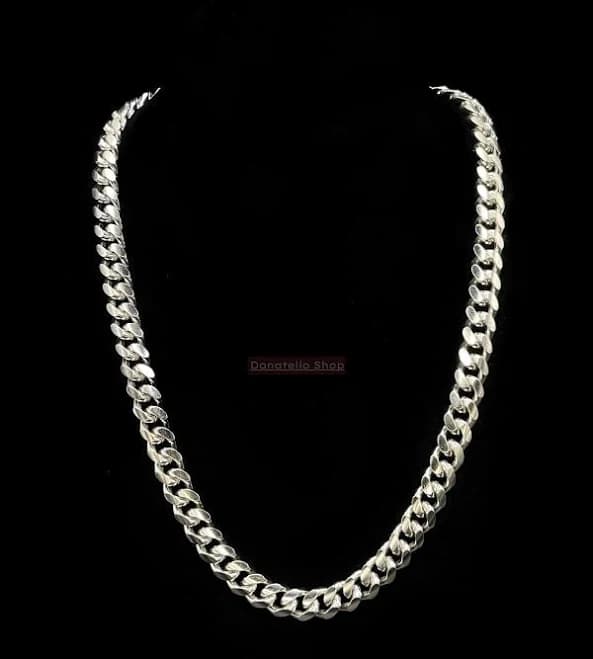 925 Sterling Silver Cuban Link Chain Necklace