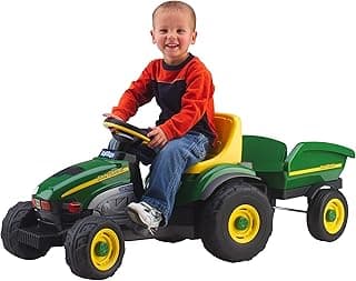 John Deere Farm Tractor and Trailer Pedal Tractor, Green