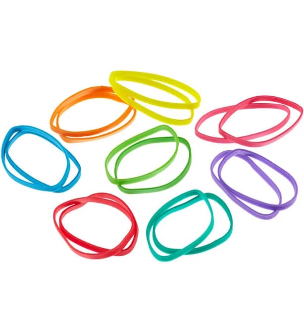 Kikkerland Rainbow Rubber Bands