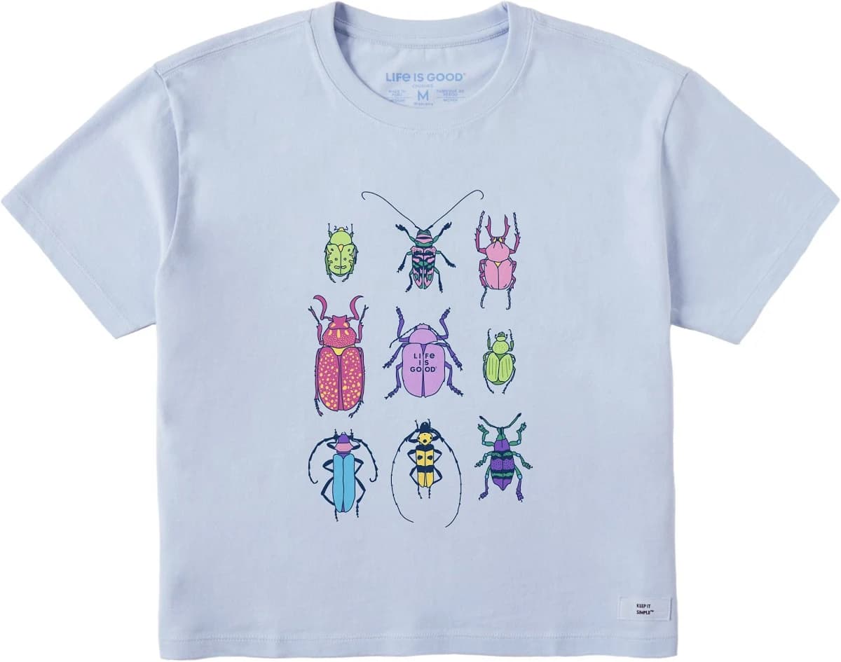 Life Is Good Women's Cool Bug Grid T-Shirt