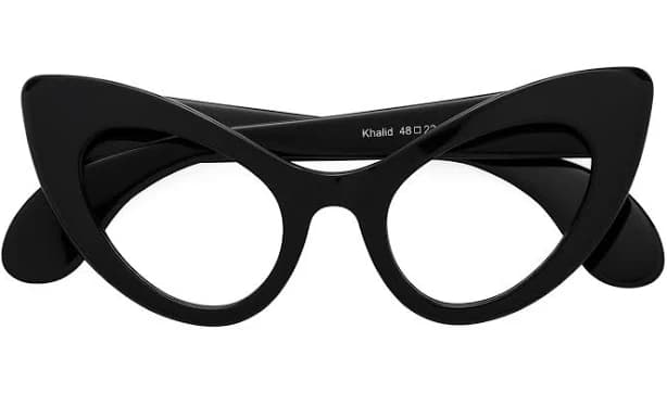 Translucent Tortoise Hipster Thick Retro-Vintage Cat-Eye Eyeglasses