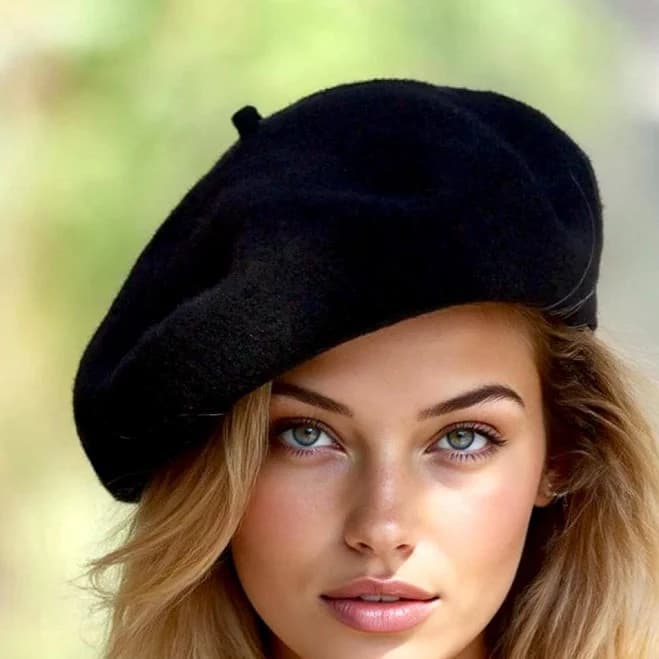 French Style Knit Wool Beret Hat