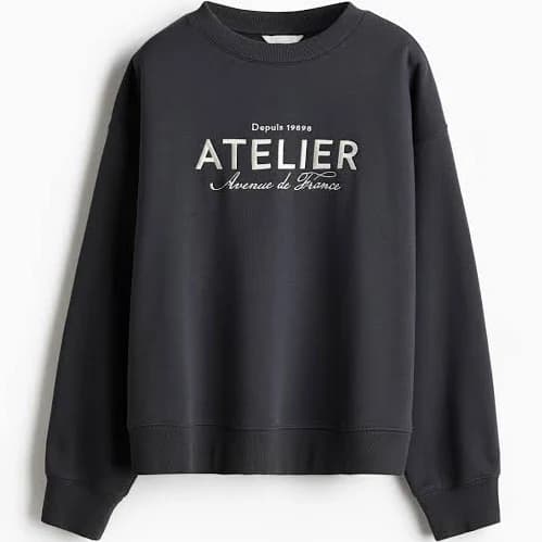 Ladies h&m Sweatshirt with Text Motif