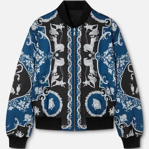 Versace Men's Reversible Nylon Bomber