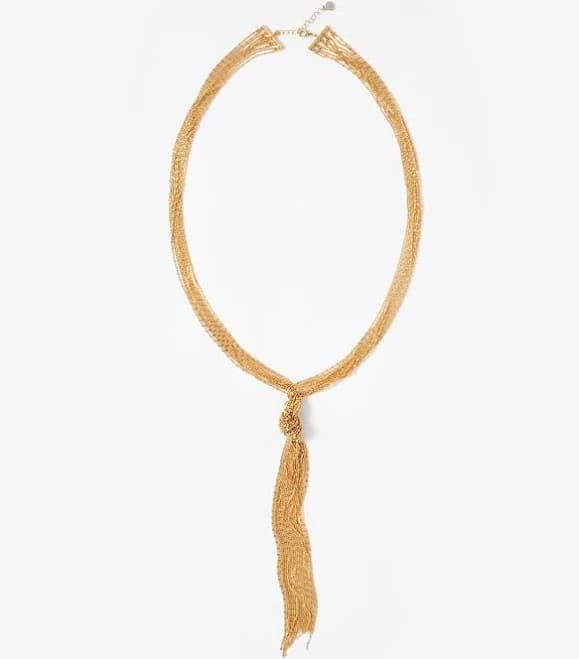 Fringe Knotted Long Pendant
