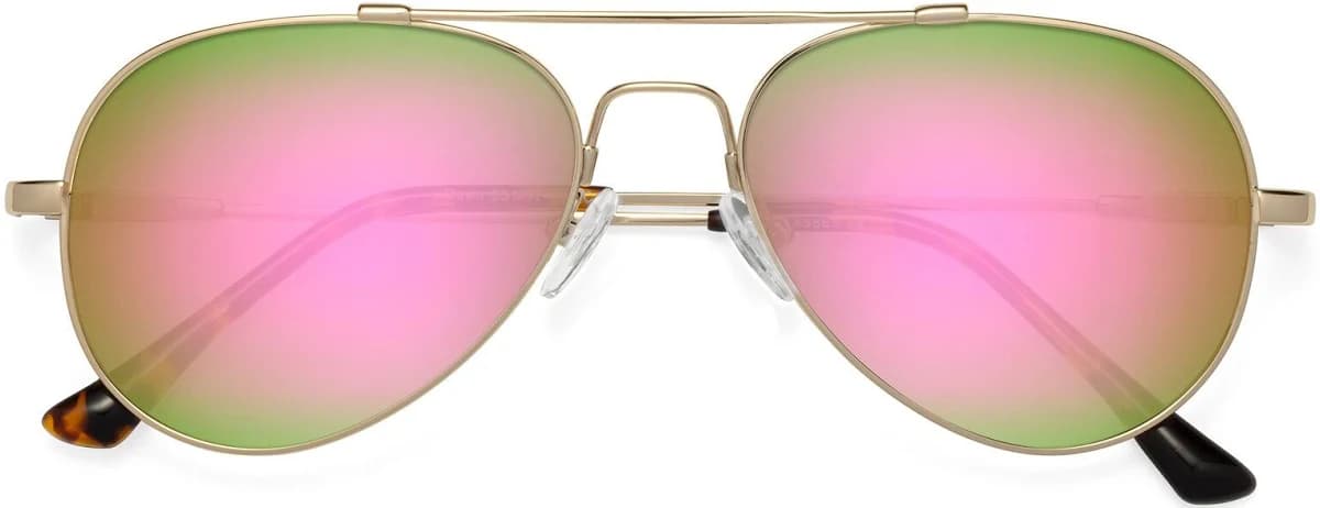 Dawn Lightweight Flexible Aviator Mirrored Sunglasses