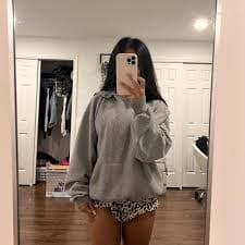Gray hoodie - super comfy and lightweight - neck... | Depop