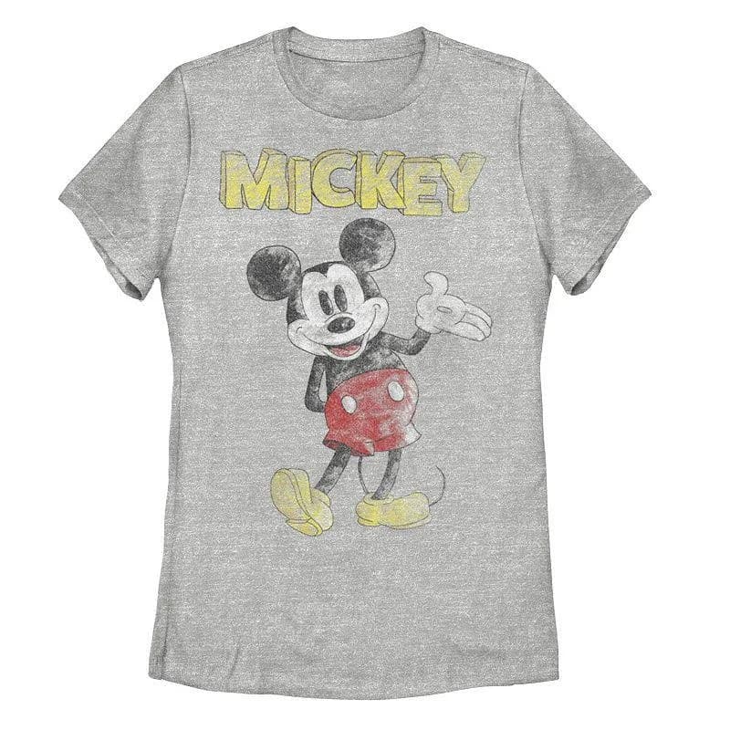Disney Girl's Mickey Mouse Distressed Graphic Tee