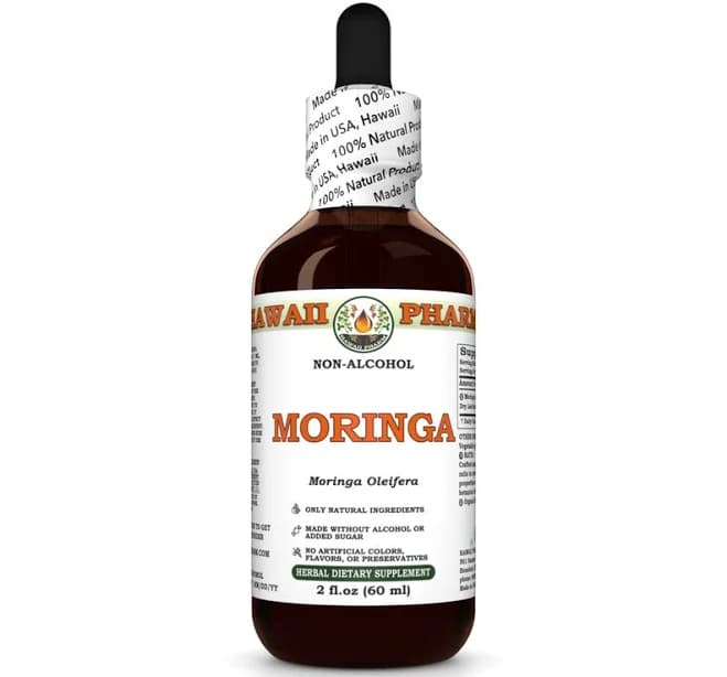 HawaiiPharm Moringa Dry Leaf Alcohol-Free Liquid Extract