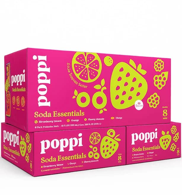 Poppi Prebiotic Soda Variety Pack 12 fl oz 8 Pack Cans