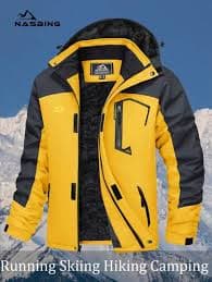 KEFITEVD Men's Thermal Lined Jacket Water Resistant Windproof Thermal Outdoor Work Multi-Pockets Winter Coats Skiing Hiking CampiOuterwear | SHEIN EUR