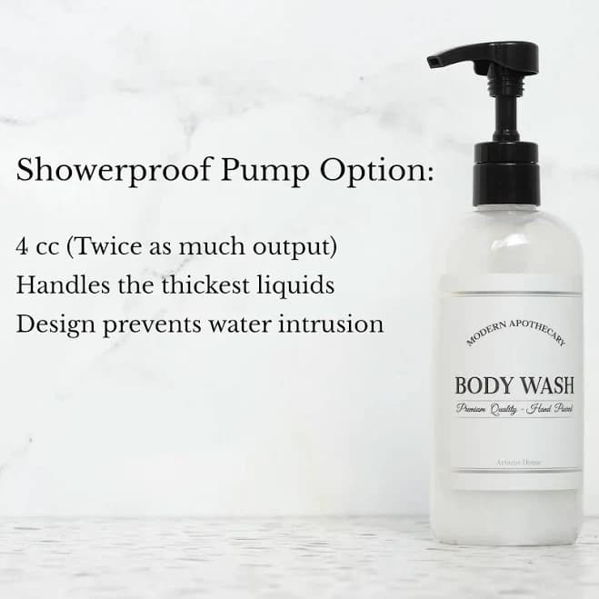 Clear "Modern Apothecary" Plastic Shower Bottle Trio