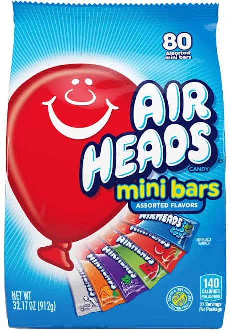 Air Heads Fun Taffy Candy Mini Bars