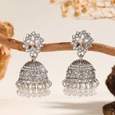 1 pair indian bohemian drop earrings jhumka bells - Temu Bahrain