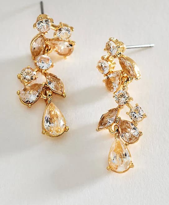 Anthropologie Colorful Multi-Stone Drop Earrings