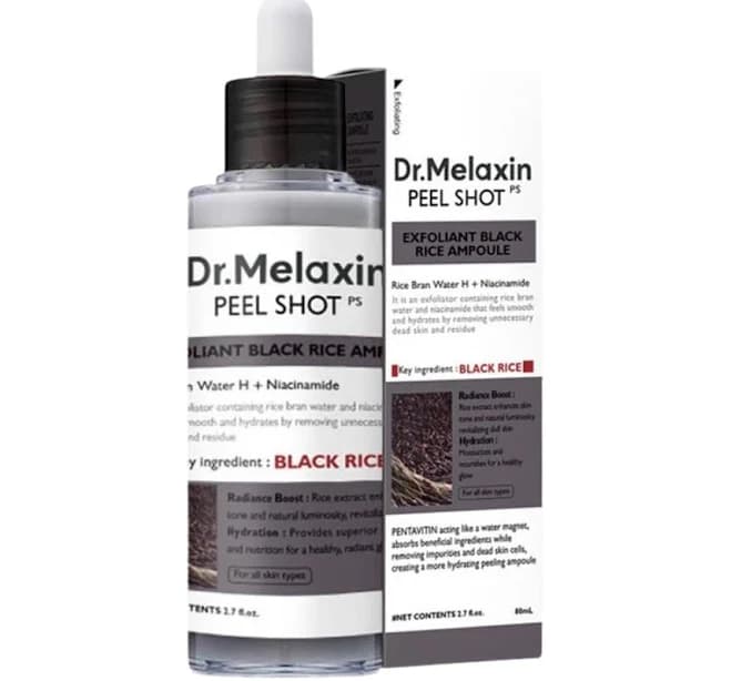 Dr. Melaxin Peel Shot Glow Black Rice Peeling Ampoule [80ml] Skincare Koreano