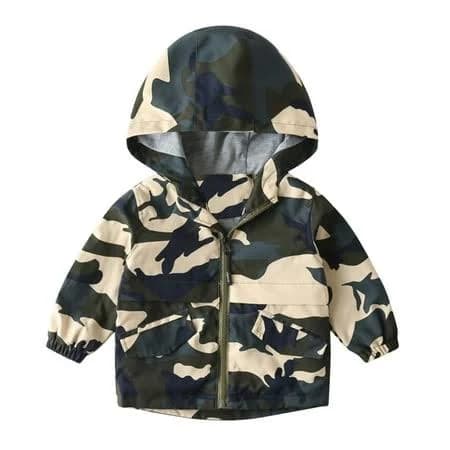 Boy's Camouflage Windeaker Hooded Jacket