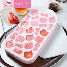 CHEFMADE Eco-Friendly Wholesale Pink Cute Reusable Easy-Release Flexible Silicone Ice Cube Mold Tray with Lid| Alibaba.com