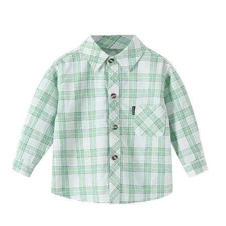 Kids Long Sleeve Plaid Flannel Shirt