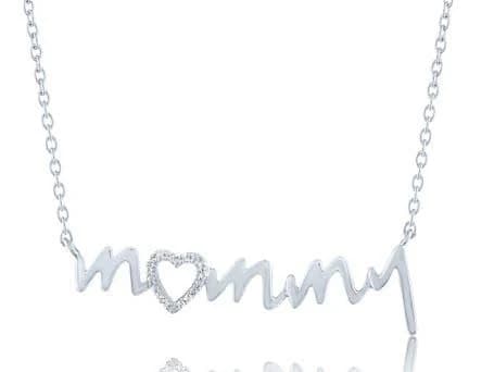 Sterling Silver Mommy Nameplate Pendant