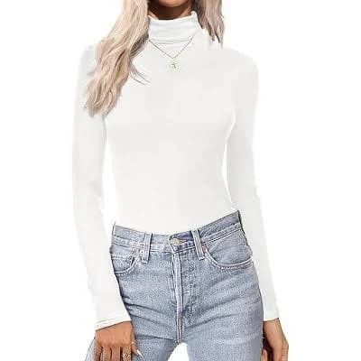 Ekouaer Women's Slim Fit Long Sleeve Turtleneck