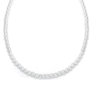 Mariells Single Strand Pearl Wedding Necklace