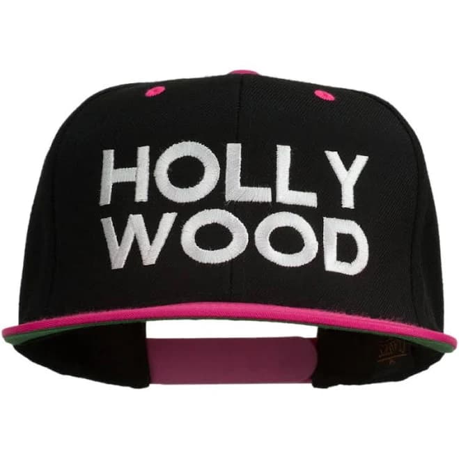 Hollywood Embroidered Two Tone Snapback Cap
