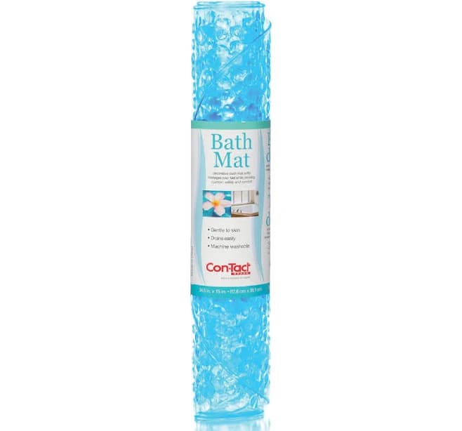 Bath Mat Bubble Blue Rubber