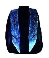 LED Fiber Optic Waistcoat Light up Vest for Men Fashion Glow in the Dark Luminous Vest,Mobile APP Control